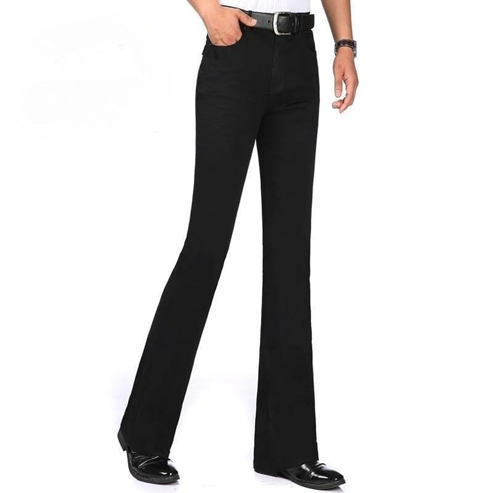 Men's Bell Bottom Jeans Slim Fit Vintage Flared Denim Pants